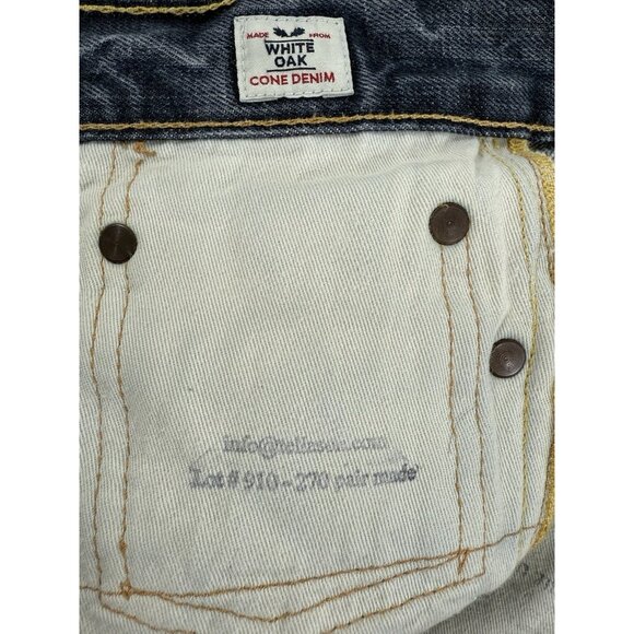 Tellason Mens Jeans White Oak Cone Selvedge Distressed Denim Size 30x32 USA - Picture 11 of 13